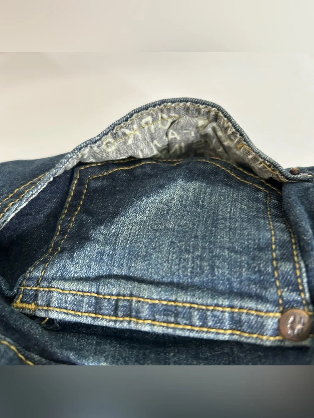 New DKNY Bedford Slim Fit Jeans Mens Tag Size 38X30 Dark Wash Stretch Blue Denim